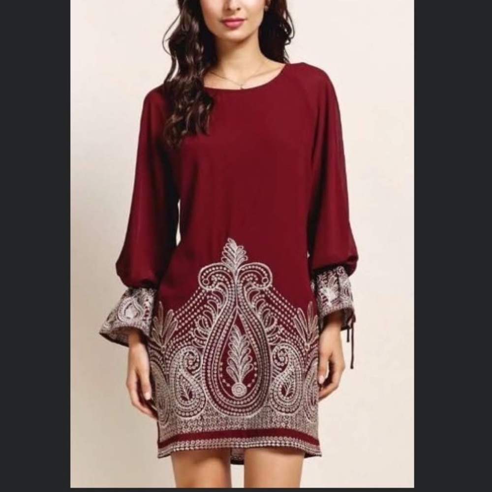 NWOT Cocktail Shift dress in maroon size M